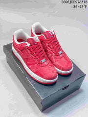 Nike Air Force 1 Low Red Patterned Sneakers 611270ASWPR