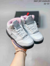 Jordan Air Jordan 5 Retro Kids Sneakers White Pink Gray