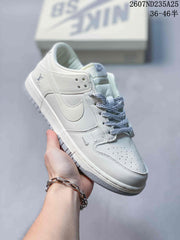 Nike SB Dunk Low Pro White Grey Sneakers 2607ND235A25