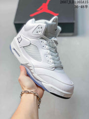 Jordan Air Jordan 5 Retro OG White Metallic High-Top Sneakers