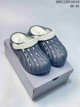 Balenciaga Logo Slide Sandals in Navy and White 2607JJD516A16