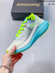 Saucony Endorphin Pro 5 Running Shoes, White and Aqua