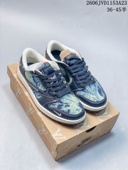 Jordan Fragment x Travis Scott Air Jordan 1 Low Blue Sneakers