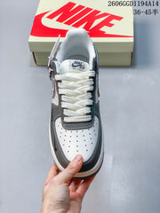 Nike Air Force 1 Low Stüssy Graphic Sneakers Gray White