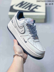 Nike Air Force 1 '07 White Navy Low-Top Sneakers