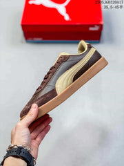 PUMA Club II Era Brown and Beige Low-Top Sneakers