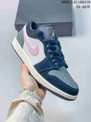 Jordan Air Jordan 1 Low Sneakers in Navy, Gray and Pink