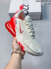 Nike Air Max 270 White and Red Sneakers