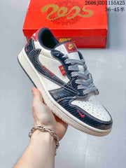 Jordan 1 Low OG SP White and Navy Sneakers