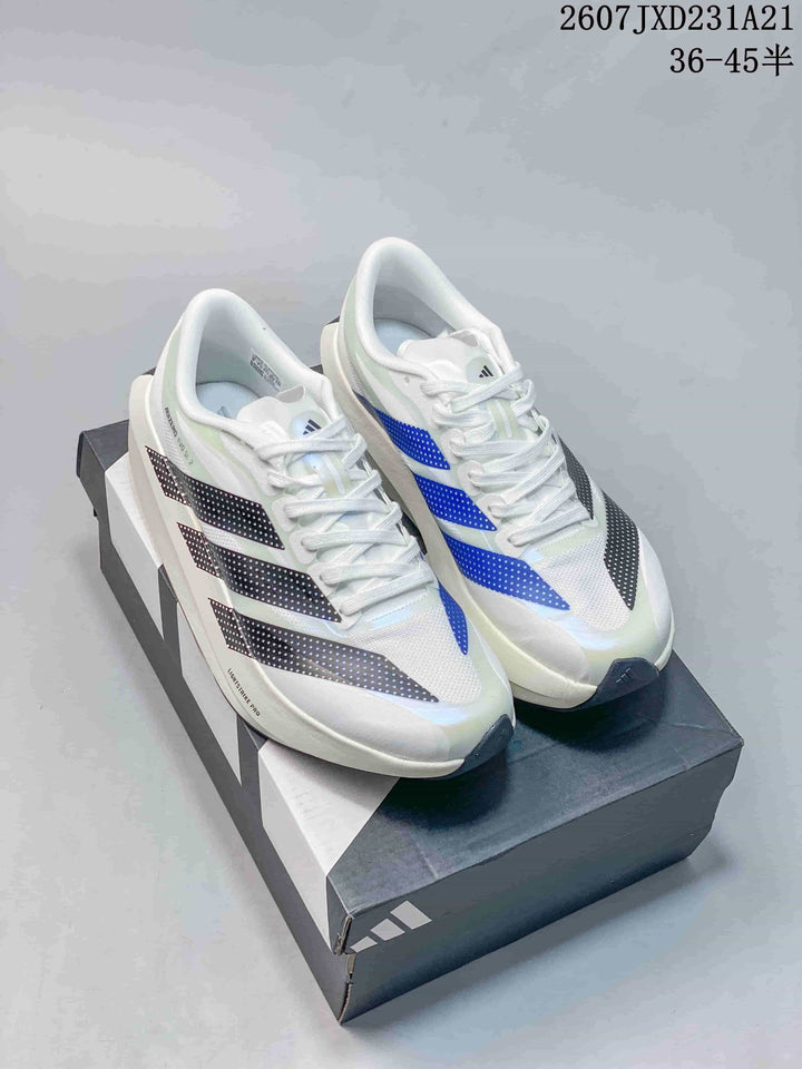adidas Adizero Evo SL 2 Running Sneakers White Blue Black