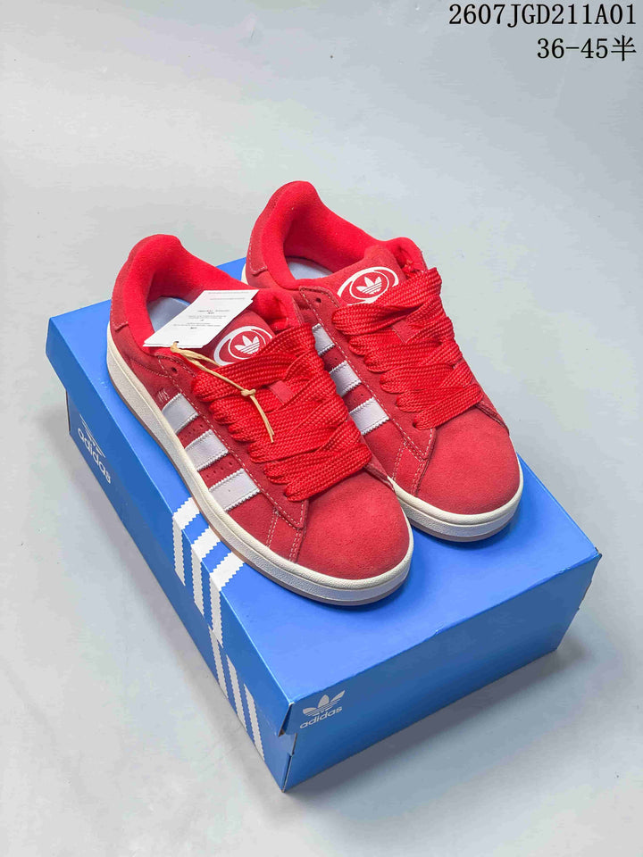 Adidas Campus 00s Red Suede Low-Top Sneakers