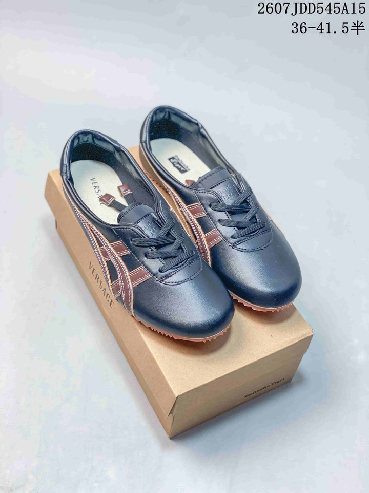 Versace x Onitsuka Tiger Tai-Chi Sakura Sneakers Navy Brown