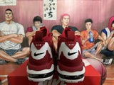 Nike Red and White Basketball Sneakers
