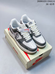 Nike Air Force 1 Low Stüssy Graphic Sneakers Gray White