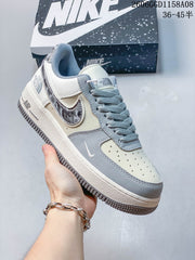 Nike Air Force 1 Low Cream Multi-Color Swoosh Sneakers