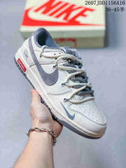 Nike SB Dunk Low Off-White and Gray Sneakers 2607JDD1156A16