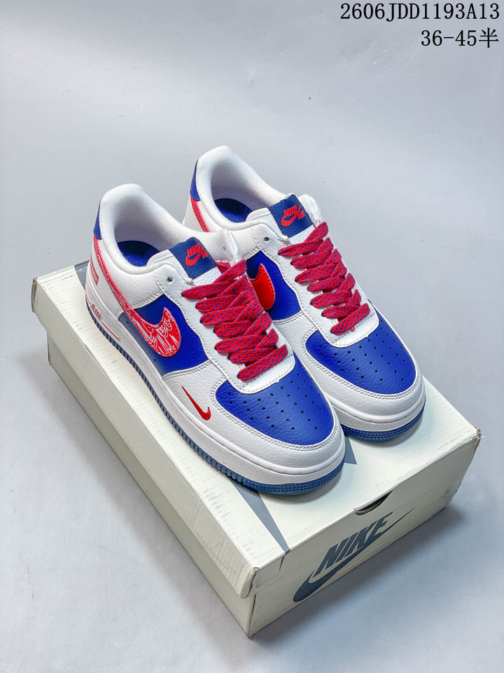 Nike Air Force 1 '07 Low White Blue Red Sneakers
