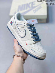 Louis Vuitton x Nike Dunk Low Blue Denim Sneakers 2607JVD1157A17