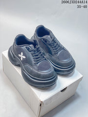 SMFK Women's Retro Casual Sneakers, Charcoal, 06JXD244A14
