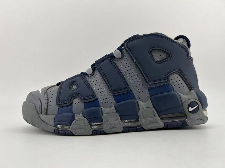 Nike Air More Uptempo Sneakers, Navy and Grey, 415082-009