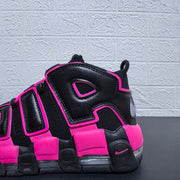 Nike Air More Uptempo Black and Pink Sneakers