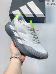 Adidas Adizero Evo SL Running Shoes, White and Grey