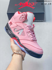 Awake NY x Air Jordan 5 Arctic Pink Mid Sneakers