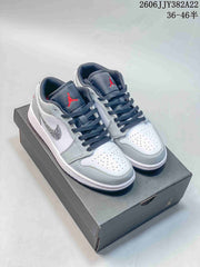 Jordan Air Jordan 1 Low Sneakers in White and Grey
