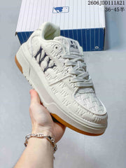 MLB Chunky Classic Embroidered Monogram Sneakers, Ivory