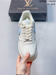 Nike Air Force 1 '07 Low Cream and Blue Sneakers