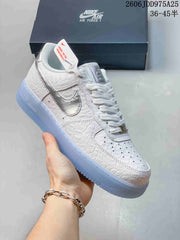 Nike Air Force 1 '07 Low White Silver Sneakers JDD975A25