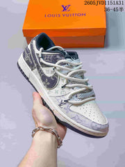 Nike SB Dunk Low Louis Vuitton Pattern Sneakers