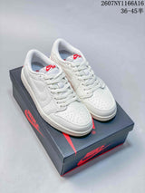 Nike Air Jordan 1 Low White Sneakers 2607NY1166A16