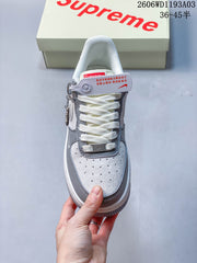 Nike Air Force 1 '07 Low Grey and White Sneakers