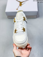 Nike Air Jordan 4 Retro White Gold Sneakers 2411JHD320A29
