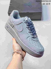 Nike Air Force 1 Low Sneakers, Gray Patterned