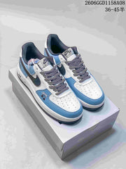 Nike Air Force 1 Low White and Blue Sneakers