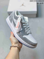 Jordan Air Jordan 1 Low Sneakers White Silver 2607JYD1159A19