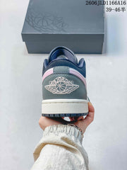 Jordan Air Jordan 1 Low Sneakers in Navy, Gray and Pink