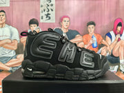 Nike Air More Uptempo Black Basketball Sneakers