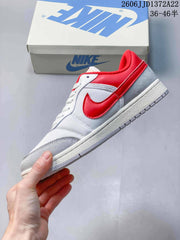 Jordan Skyline Low-Top Sneakers in White, Red and Grey