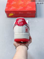Nike Air Force 1 '07 Low Red and White Sneakers CS5288-722