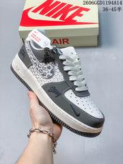 Nike Air Force 1 Low Stüssy Graphic Sneakers Gray White