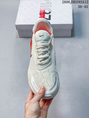 Nike Air Max 270 White and Red Sneakers