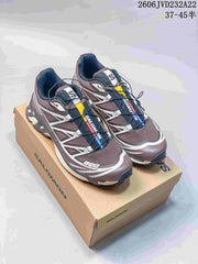 Salomon XT-6 Trail Running Shoes in Brown and Gray