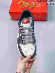 Jordan 1 Low OG SP Travis Scott x Fragment Design White Navy Red