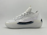 White Lace-Up Sneakers with Sculpted Sole
