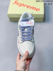 Nike SB Dunk Low Gray White Blue Skate Sneakers 2607JVD1158A18