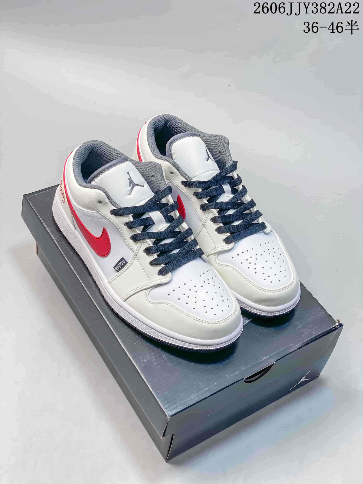 Jordan Air Jordan 1 Low White Red Grey Sneakers