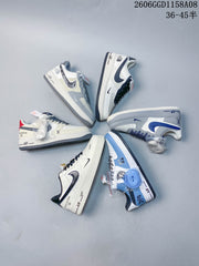 Nike Air Force 1 Low Cream Multi-Color Swoosh Sneakers
